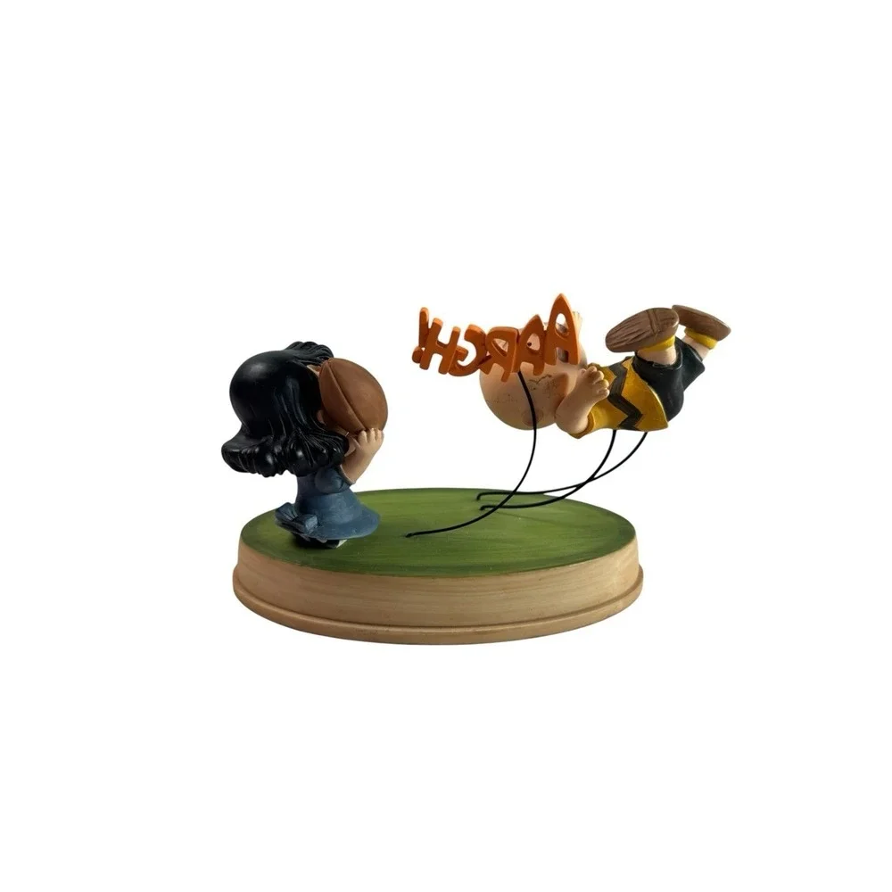 Hallmark Peanuts Charlie Brown Lucy Football Figurine AARGH Quote Base